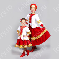 Костюм казачий Прасковья, красно-бордовый, женский